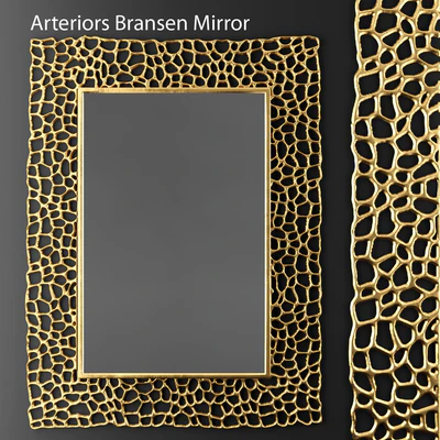 Arteriors Bransen Mirror, зеркало, рама, luxury декор, золото, перфорация, абстракция — Вид 1