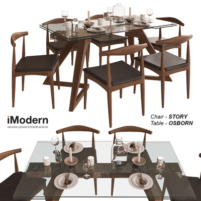 Table and chairs Story and Osborn IModern — Ver 1