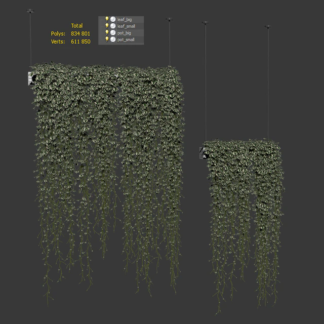 Plants in hanging pots. 2 models — Descargar