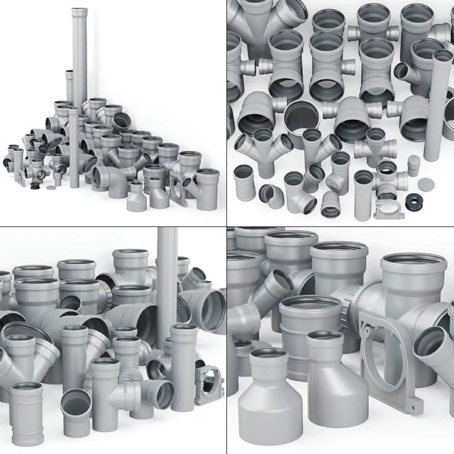 Sewer pipes collection counstraction / Фитинги  канализационные конструктор — Скачать