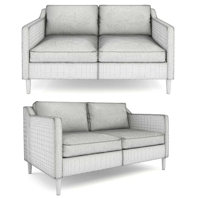 West Elm , Hamilton Leather Sofa 56" — Скачать