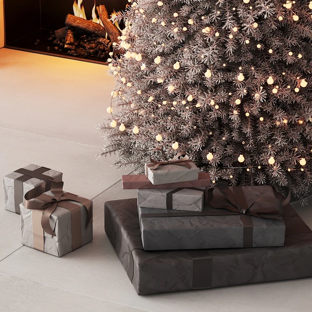 240 happy new year 04 christmas tree mono 01 light CORONA — Скачать