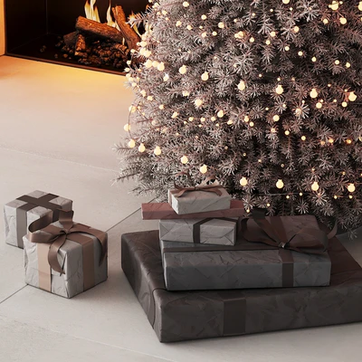 240 happy new year 04 christmas tree mono 01 light CORONA — Вид 5