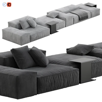 Living Divani Extrasoft Sofa Set 3 — Ver 1