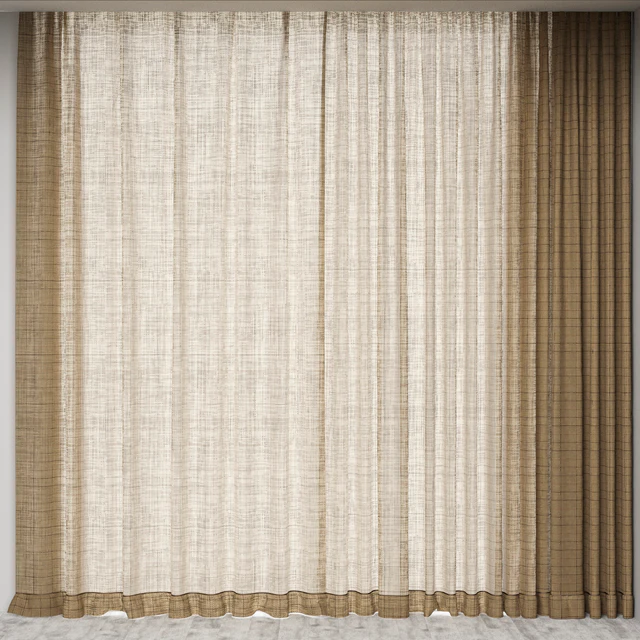 CHECKED LINEN CURTAIN — Descargar