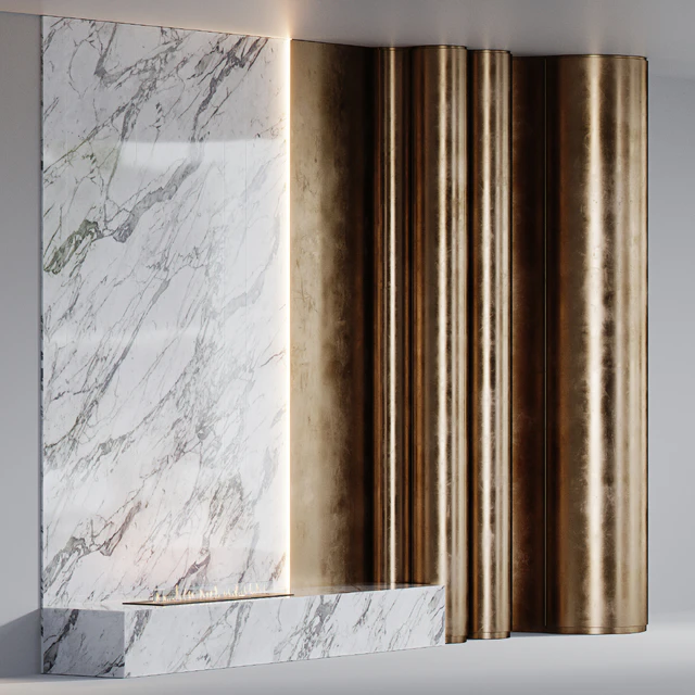 Decorative wall panels with fireplace | 02 — Descargar
