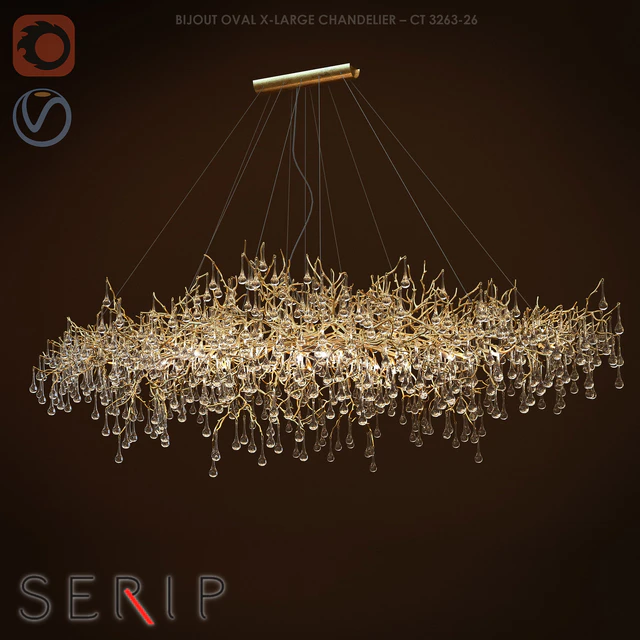 Люстра SERIP BIJOUT OVAL X-LARGE CHANDELIER — Скачать