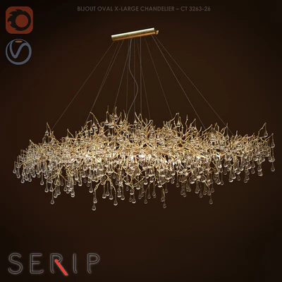 Люстра SERIP BIJOUT OVAL X-LARGE CHANDELIER — Вид 1