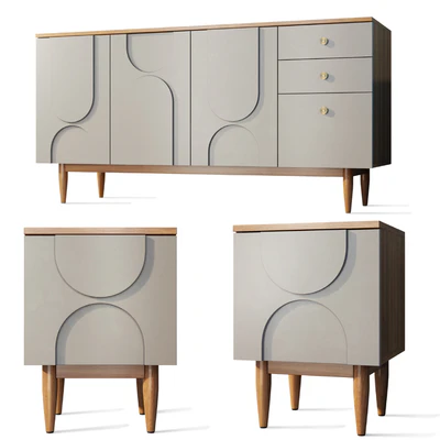 Chest of drawers sideboard bedside table Arka Etagerca Shelf — Ver 1