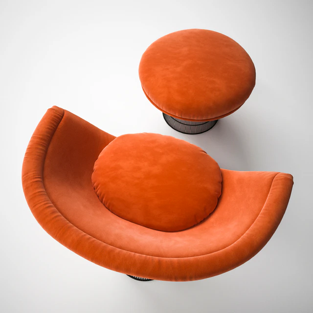 Warren Platner Lounge Chair & Ottoman for Knoll — Descargar