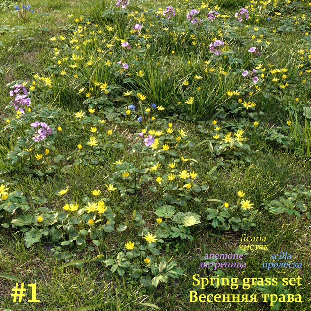 Spring grass set #1 — Descargar
