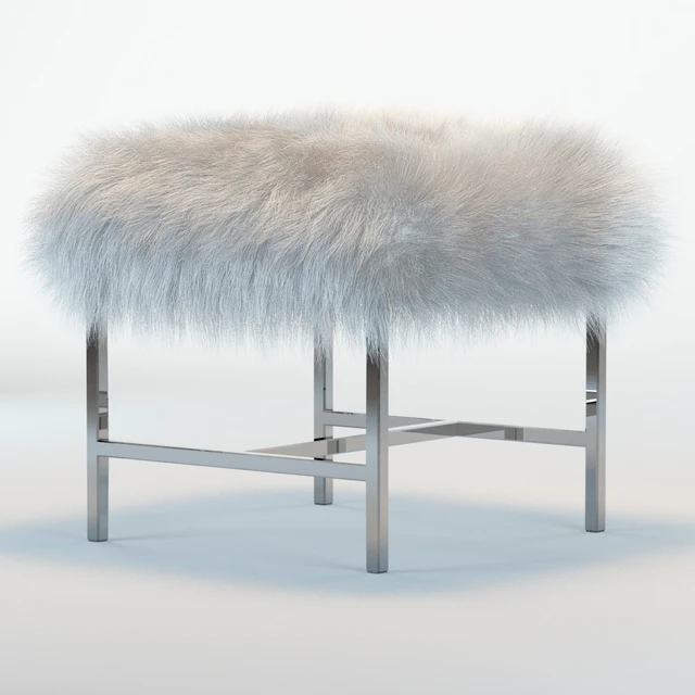 Tavi mongolian faux fur stool — Descargar
