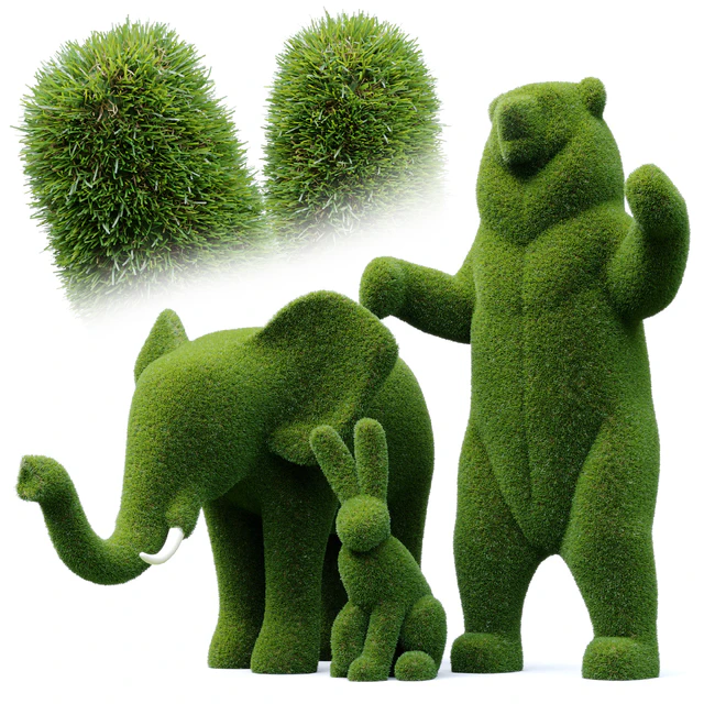 Topiary "Bacho" Bear Hare and Elephant — Descargar