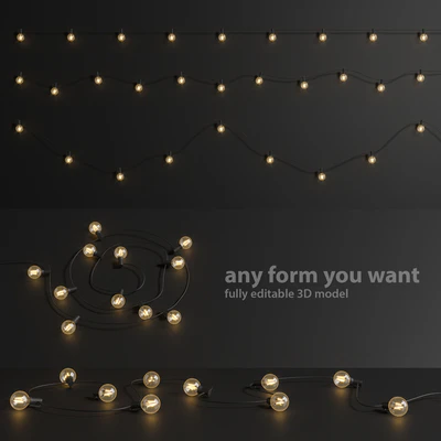 Editable Garland Lights Set 1 — Вид 1