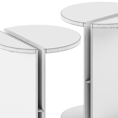 Maami Home HALF CALACATTA VIOLA Marble Side Tables — Ver 2