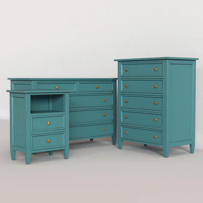 Crate&Barrel Harbor Blue Chest, Dresser, Nightstand. — Скачать