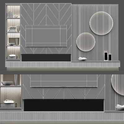TV wall modern 50 — Ver 2