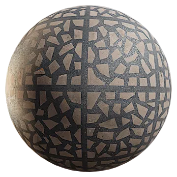 broken tile mosaic floor 001 — Descargar