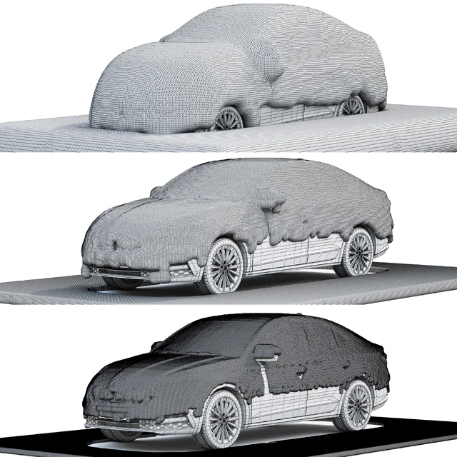 snow covered cars in the parking lot — Descargar