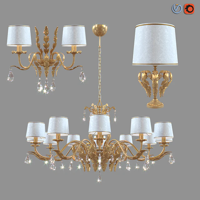 Chandelier, lamp and sconce Masiero Acantia — Descargar