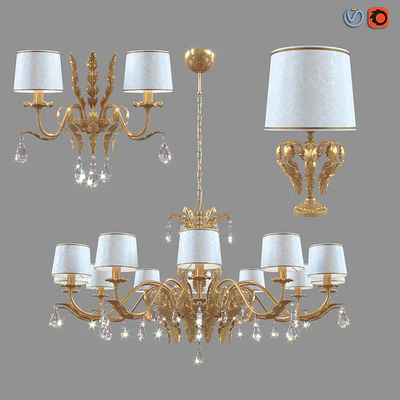 Chandelier, lamp and sconce Masiero Acantia — Ver 1