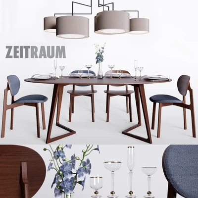 Zeitraum Twist Oval Table & Zenso chair & Noon 5 lamp — Вид 1
