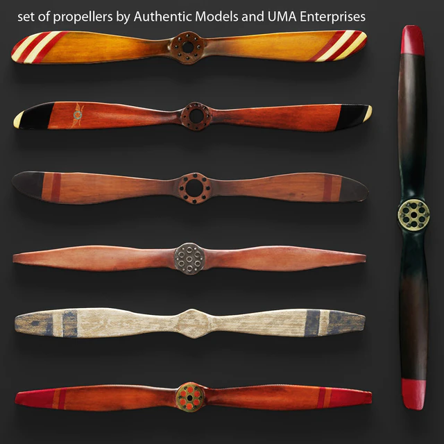 Набор пропеллеров от UMA Enterprises и Authentic Models, пропеллер, настенный декор, картина, металлический, декоративный, для стены — Скачать