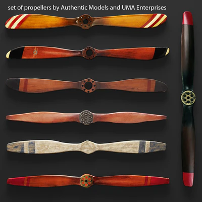 Набор пропеллеров от UMA Enterprises и Authentic Models, пропеллер, настенный декор, картина, металлический, декоративный, для стены — Вид 1