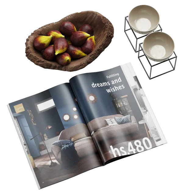 Coffee Table Accessories Magazine Fig Bowl Plate — Скачать