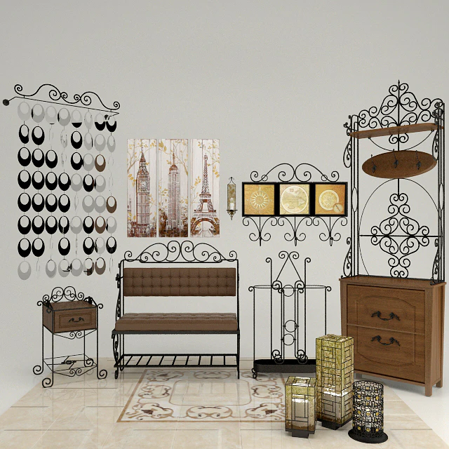 furniture collection with forged elements — Descargar