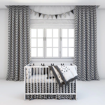 Set for baby - crib Ikea and curtains — Ver 1