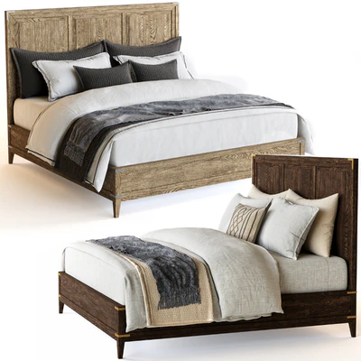 CAYDEN CAMPAIGN PANEL BED WITH CORNER BRACKETS Restoration Hardware — Ver 3