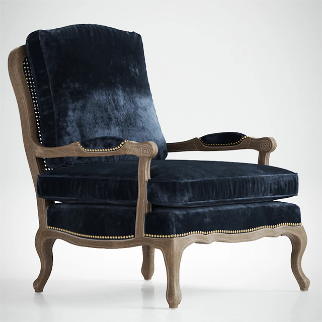 Boutique Accent Chair in Cut Blue Pile — Скачать
