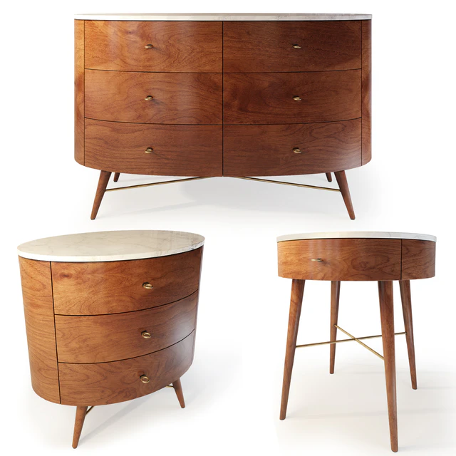 Комод и тумба  Acorn, Penelope. Dresser, bedside table by West Elm — Скачать
