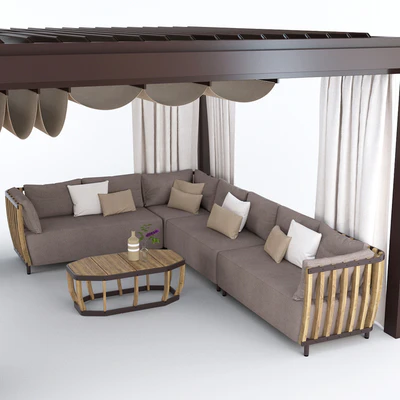 Garden Arbor with sofa Eivissa Ethimo — Ver 2