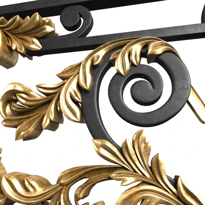 Классическое кованное ограждение.Classic Forged Fence — Вид 3
