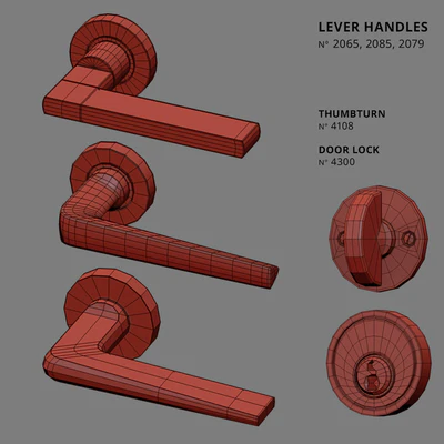 Door Lever Handles Nanz N ° 2065, 2085, 2079 — Ver 2