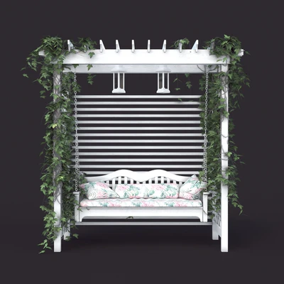 Garden swing in the style of Provence, white — Ver 3