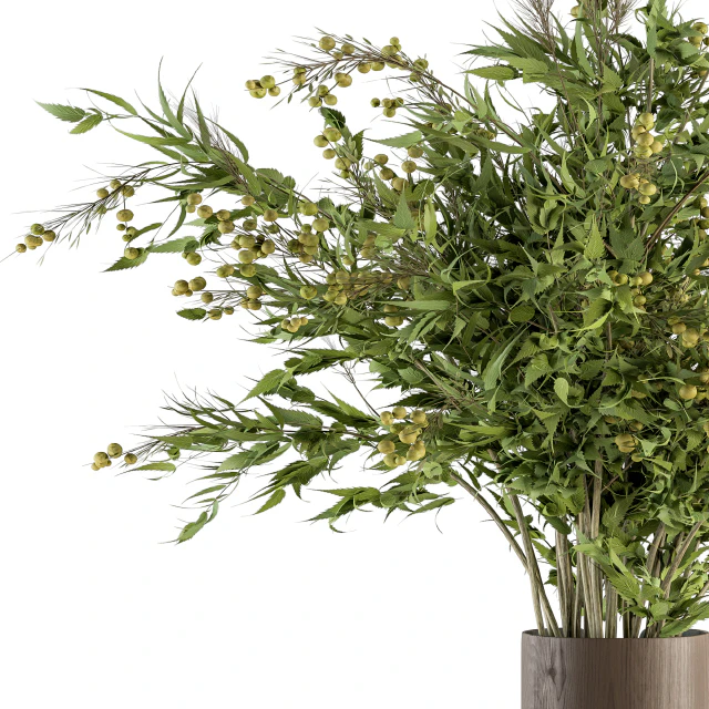 Bouquet - Green Branch in vase 58 — Скачать
