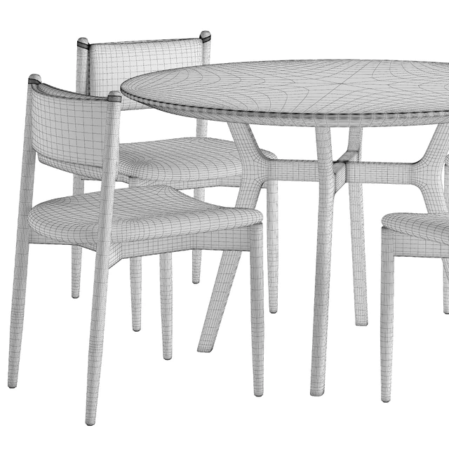 Ronu Chair. Trips Dining Table — Descargar