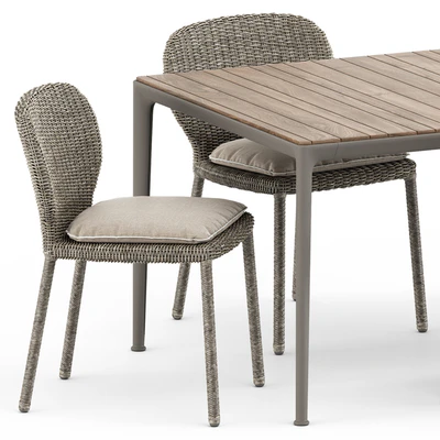 Strada armchair and side chair by Janus et Cie and Mirto Outdoor table by bebitalia — Ver 4