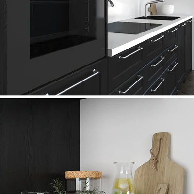 Kitchen Ikea Lerhuttan / Lerhyttan (black stain). — Ver 3