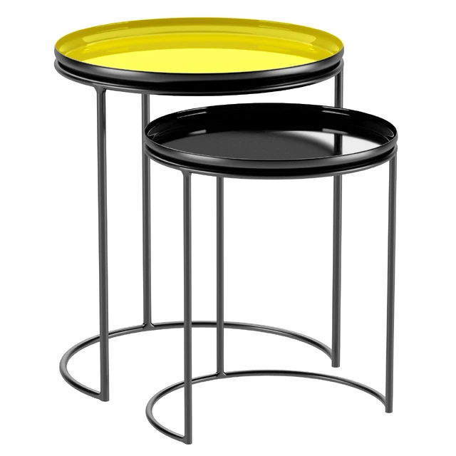 Set of 2 round coffee tables Tivara — Descargar