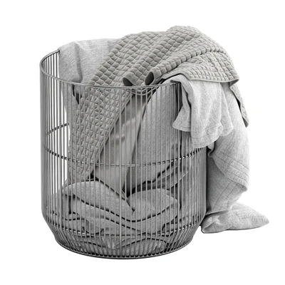 Westelm Metal basket with blanket — Ver 1
