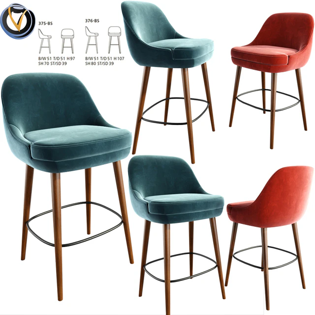 375 Walter Knoll Counter, Bar Stool — Descargar
