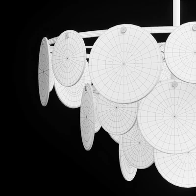 Smoked glass hanging disc chandelier JACKLYN — Ver 3