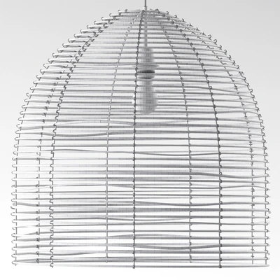 Chandelier with wicker lampshade Beehive — Ver 2