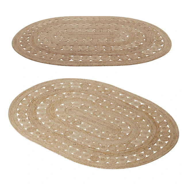 Oval jute carpet AFTAS — Descargar