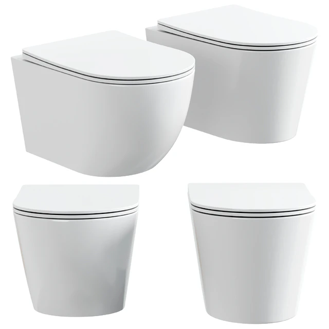 Wall hung toilet bowl Aquanet Atago and Cetus — Descargar