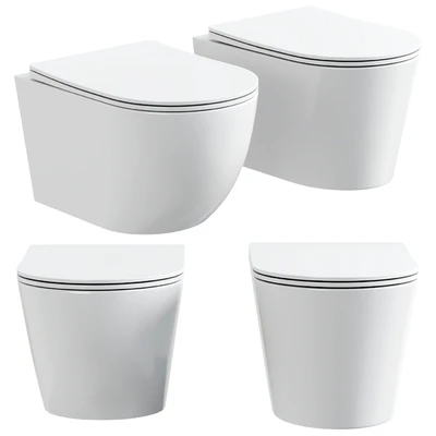 Wall hung toilet bowl Aquanet Atago and Cetus — Ver 1